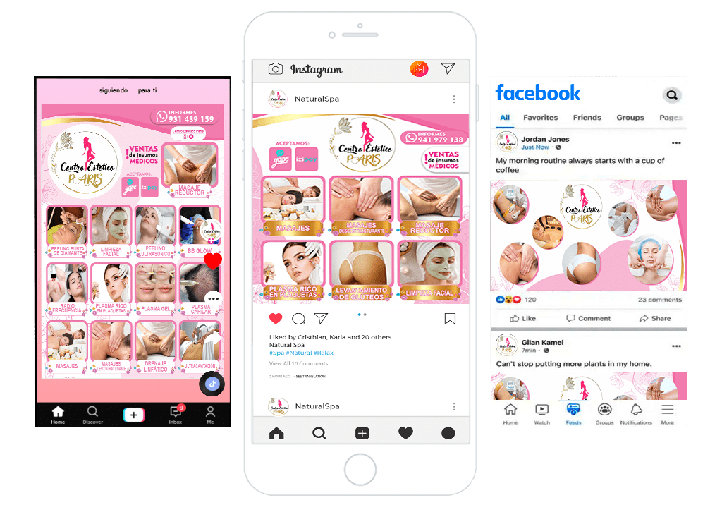 Post para redes sociales estetica